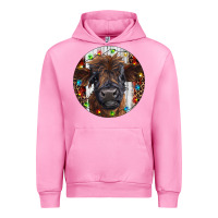 Fuchsia Pink Western Christmas Calf Urban Hoodie - RanaPortraitStore
