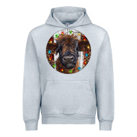 Heather Grey Western Christmas Calf Urban Hoodie - RanaPortraitStore