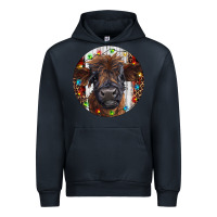 Navy Western Christmas Calf Urban Hoodie - RanaPortraitStore