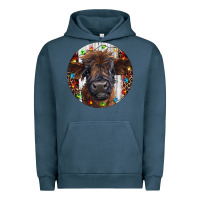 Pigment Midnight Navy Western Christmas Calf Urban Hoodie - RanaPortraitStore