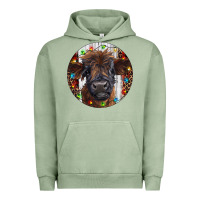 Pigment Oil Green Western Christmas Calf Urban Hoodie - RanaPortraitStore