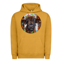 Pigment Peanut Butter Western Christmas Calf Urban Hoodie - RanaPortraitStore