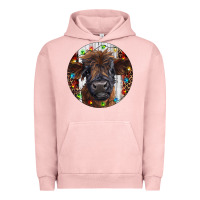 Pigment Salmon Western Christmas Calf Urban Hoodie - RanaPortraitStore