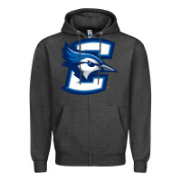 Charcoal Heather creighton bluejays Zipper Hoodie - artisFamous
