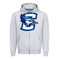 Heather Grey creighton bluejays Zipper Hoodie - artisFamous
