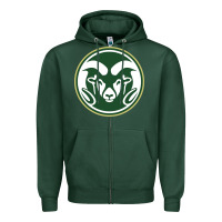 Sports Green colorado state rams Zipper Hoodie - artisFamous