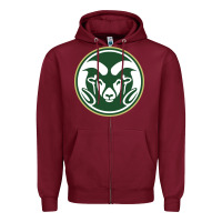 Burgundy colorado state rams Zipper Hoodie - artisFamous