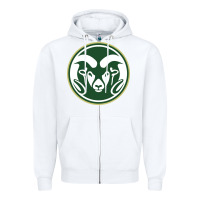 White colorado state rams Zipper Hoodie - artisFamous