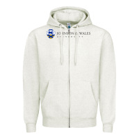 Oatmeal Heather Johnson & Wales College Art Zipper Hoodie - artisFamous