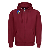 Burgundy Johnson & Wales College Art Zipper Hoodie - artisFamous