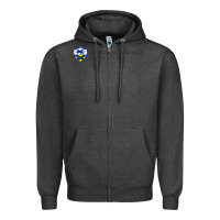 Charcoal Heather Johnson & Wales College Art Zipper Hoodie - artisFamous