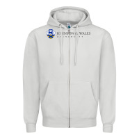 Dove Grey Johnson & Wales College Art Zipper Hoodie - artisFamous