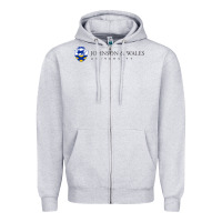 Heather Grey Johnson & Wales College Art Zipper Hoodie - artisFamous