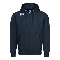 Navy Johnson & Wales College Art Zipper Hoodie - artisFamous