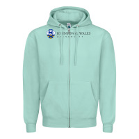 Seafoam Johnson & Wales College Art Zipper Hoodie - artisFamous