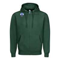 Sports Green Johnson & Wales College Art Zipper Hoodie - artisFamous