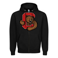 Black cornell big red Zipper Hoodie - artisFamous