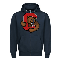 Navy cornell big red Zipper Hoodie - artisFamous