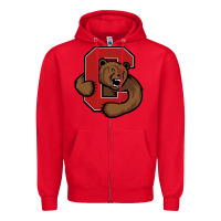 Red cornell big red Zipper Hoodie - artisFamous