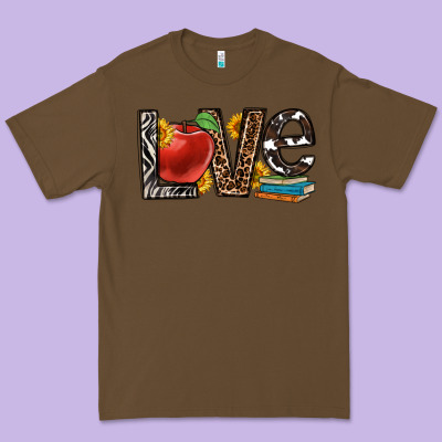 Love Teacher Premium Tee Designed By Oliviacreatesart
