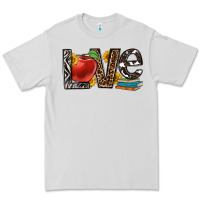 Dove Grey love teacher Premium Tee - OliviaCreatesArt
