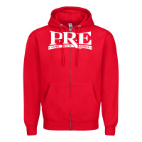 Red PAPER ROUTE EMPIRE Zipper Hoodie - artisFamous