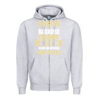 Heather Grey doctor because freakin' awesome isn't a job title Zipper Hoodie - artisFamous