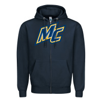 Navy merrimack warriors Zipper Hoodie - artisFamous