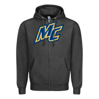 Charcoal Heather merrimack warriors Zipper Hoodie - artisFamous