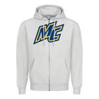 Dove Grey merrimack warriors Zipper Hoodie - artisFamous