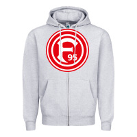 Heather Grey fortuna düsseldorf Zipper Hoodie - artisFamous