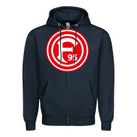 Navy fortuna düsseldorf Zipper Hoodie - artisFamous