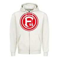 Oatmeal Heather fortuna düsseldorf Zipper Hoodie - artisFamous