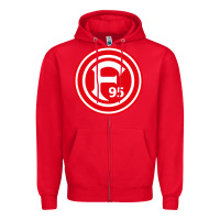 Red fortuna düsseldorf Zipper Hoodie - artisFamous