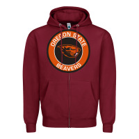 Burgundy Oregon College Gift Zipper Hoodie - artisFamous