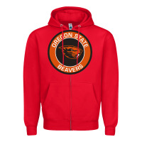 Red Oregon College Gift Zipper Hoodie - artisFamous