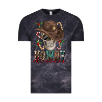 Cloud Black howdy christmas skull Vintage Tee - FaDigitalArtStudio