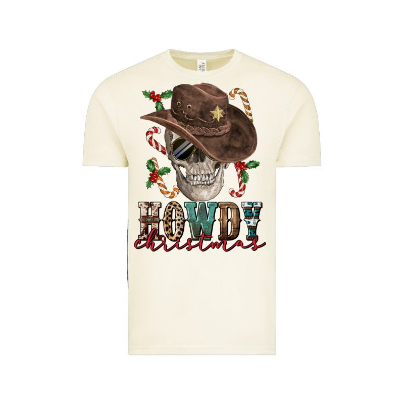 Howdy Christmas Skull Vintage Tee by FaDigitalArtStudio | Teevron
