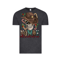 Vintage Black howdy christmas skull Vintage Tee - FaDigitalArtStudio