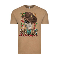 Vintage Coffee howdy christmas skull Vintage Tee - FaDigitalArtStudio