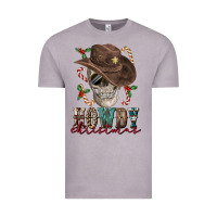 Vintage Zinc howdy christmas skull Vintage Tee - FaDigitalArtStudio