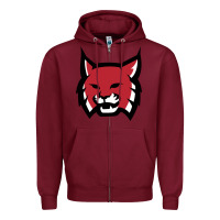 Burgundy Rhodes College Athletic Zipper Hoodie - artisFamous
