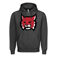 Charcoal Heather Rhodes College Athletic Zipper Hoodie - artisFamous