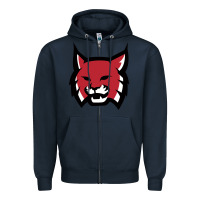 Navy Rhodes College Athletic Zipper Hoodie - artisFamous