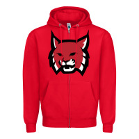 Red Rhodes College Athletic Zipper Hoodie - artisFamous