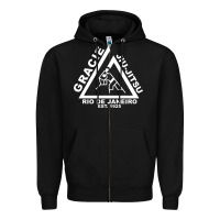 Black gracie jiu jitsu  2 Zipper Hoodie - artisFamous