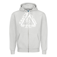 Dove Grey gracie jiu jitsu  2 Zipper Hoodie - artisFamous