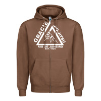 Chestnut gracie jiu jitsu  2 Zipper Hoodie - artisFamous