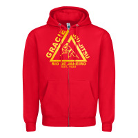 Red gracie jiu jitsu Zipper Hoodie - artisFamous
