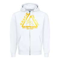 White gracie jiu jitsu Zipper Hoodie - artisFamous